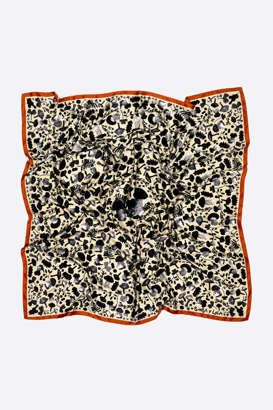Anthracite mushroom kaleidoscope scarf
