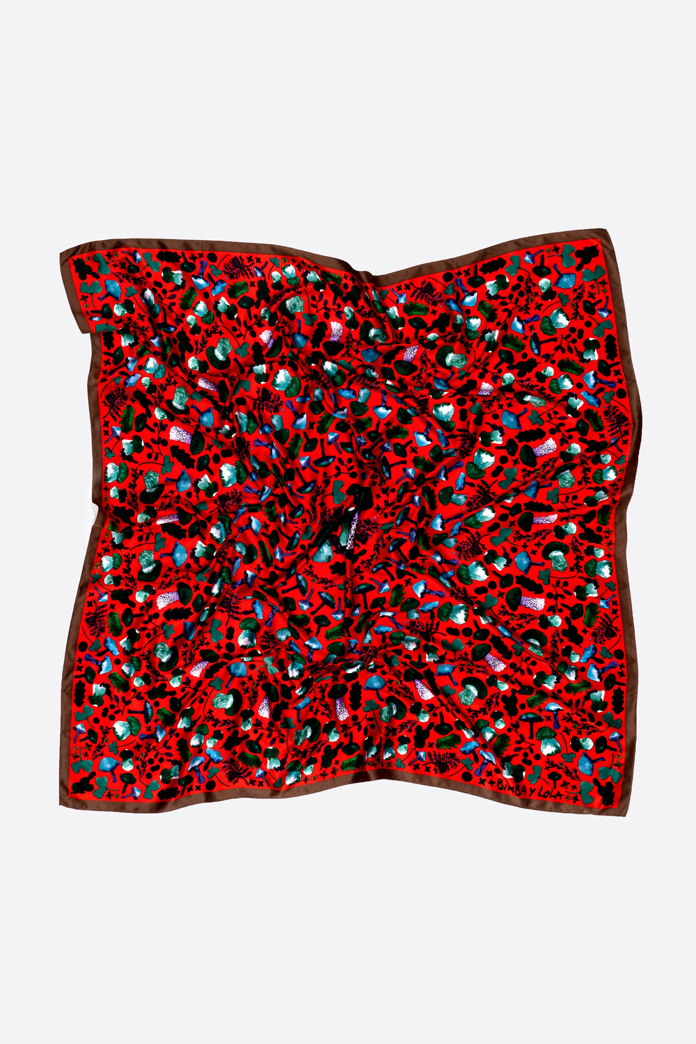 Orange mushroom kaleidoscope scarf