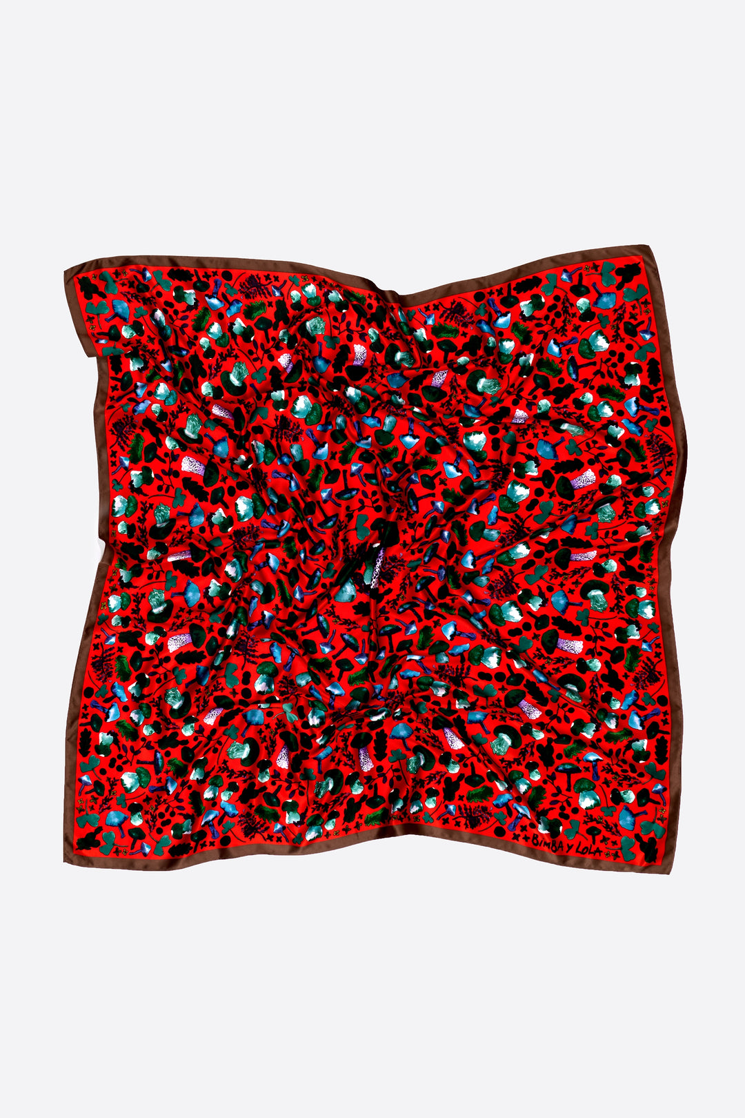 Orange mushroom kaleidoscope scarf