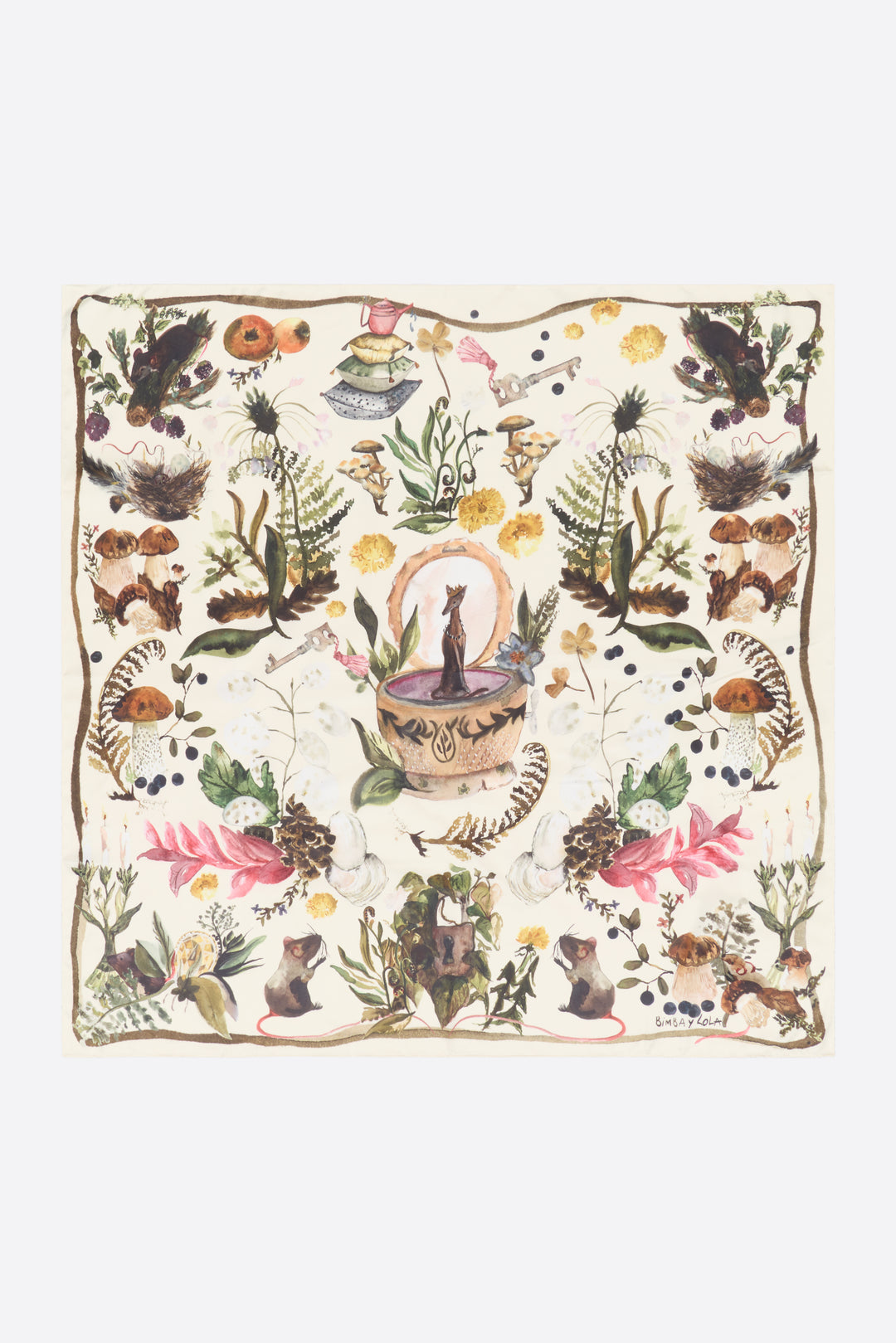 Butter enchanted garden scarf