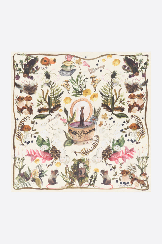 Butter enchanted garden scarf