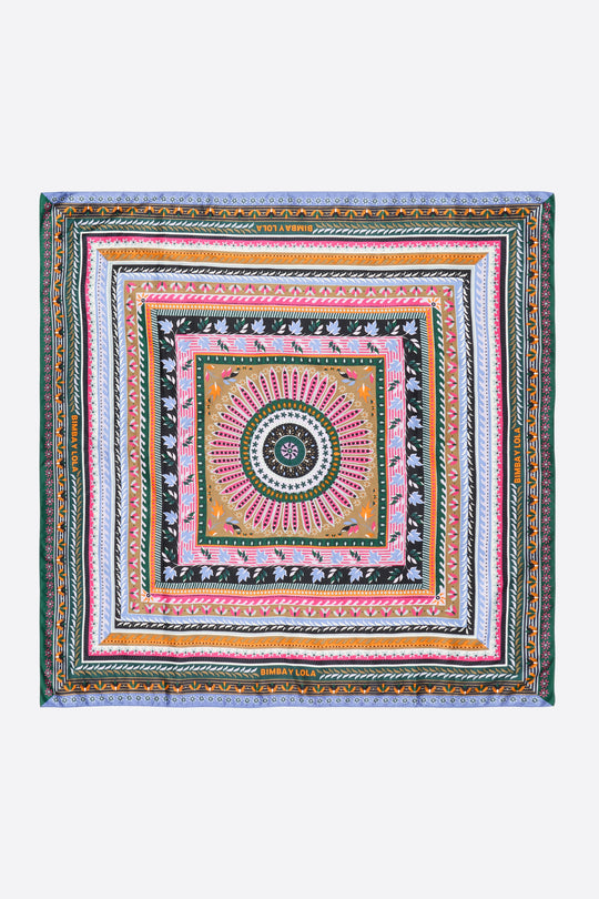 Fuchsia concentric frame scarf