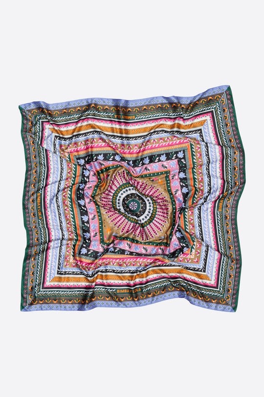 Fuchsia concentric frame scarf