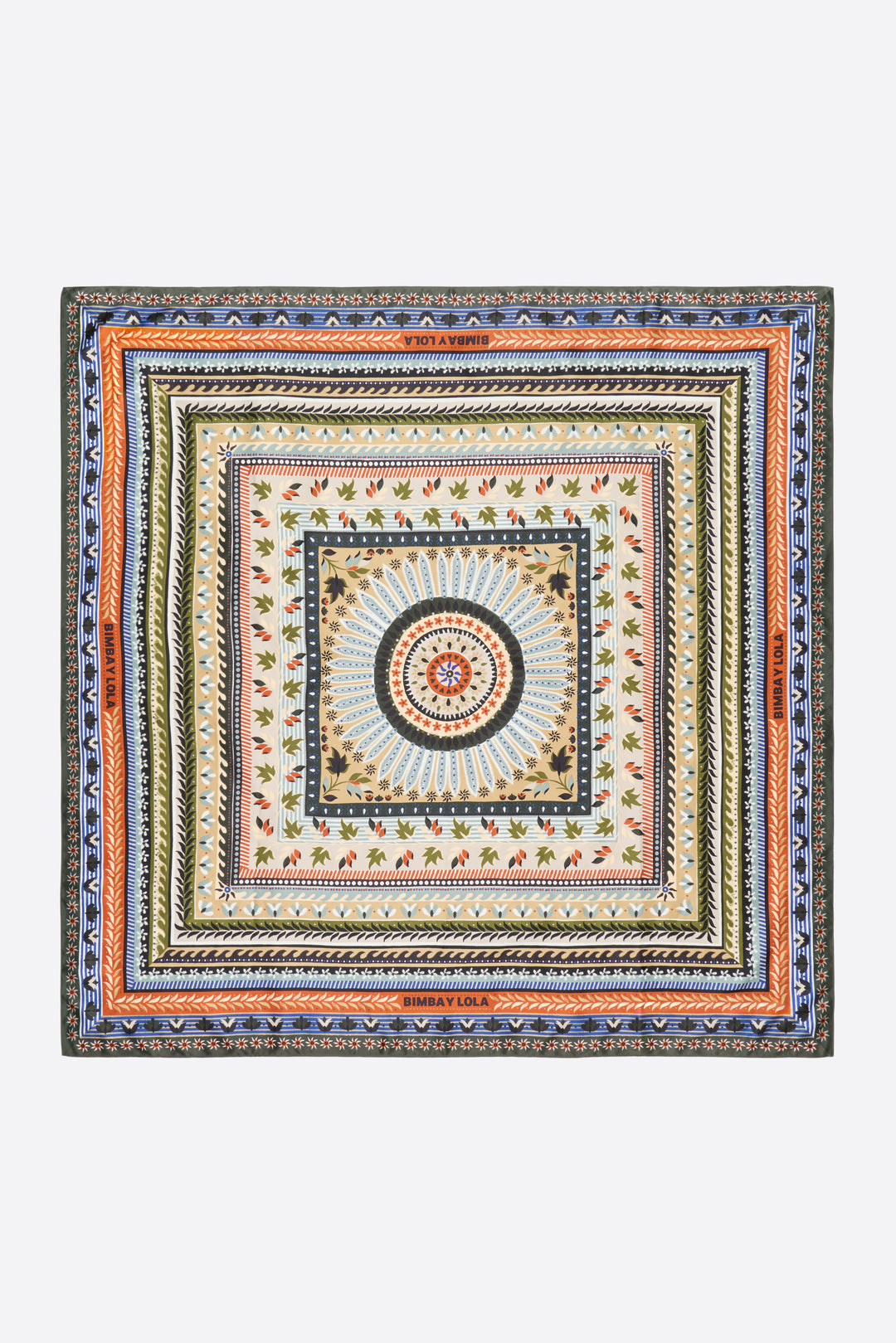Khaki concentric frame scarf
