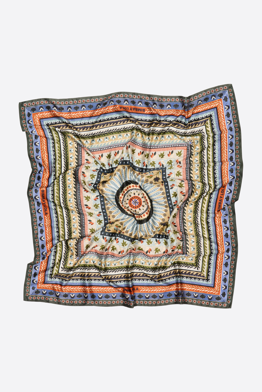 Khaki concentric frame scarf