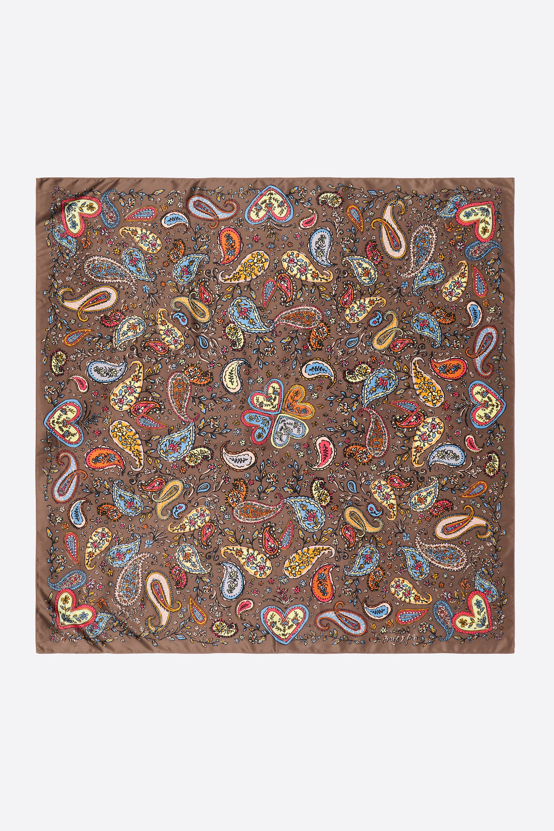 Brown paisley scarf