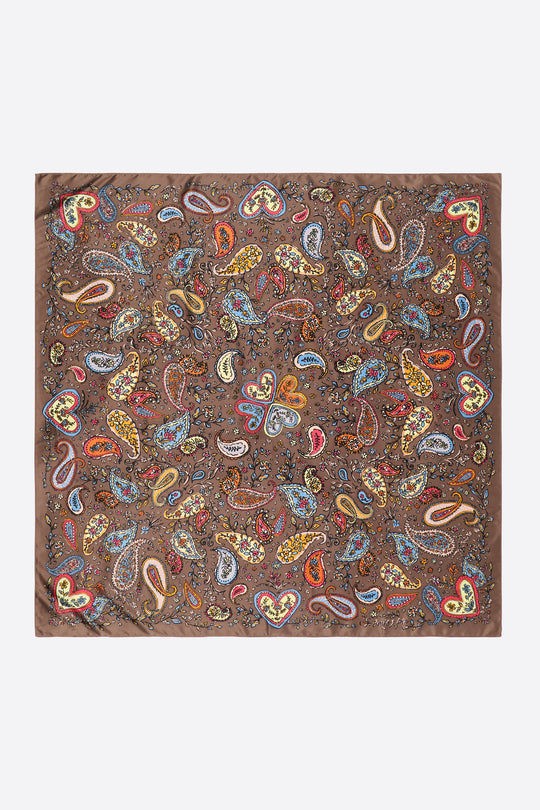 Brown paisley scarf