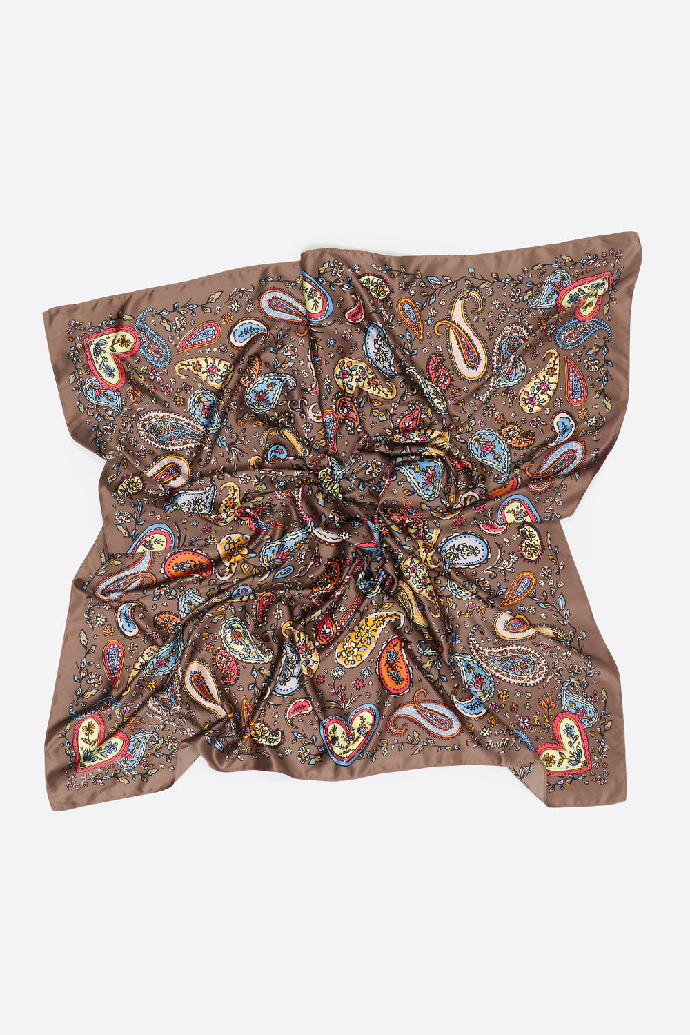 Brown paisley scarf