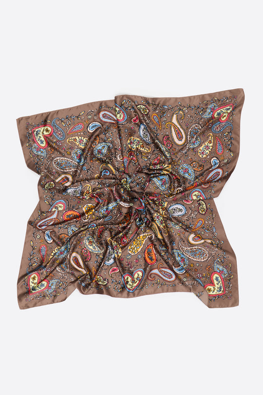 Brown paisley scarf