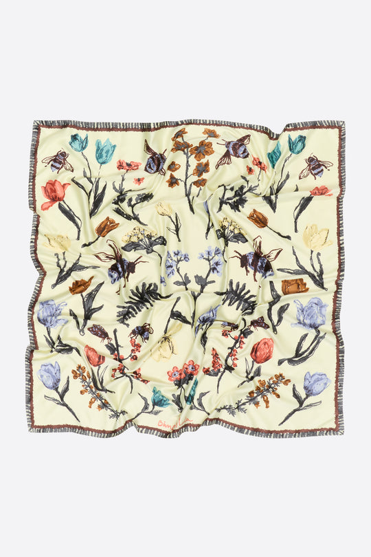 Flowers and bees scarf