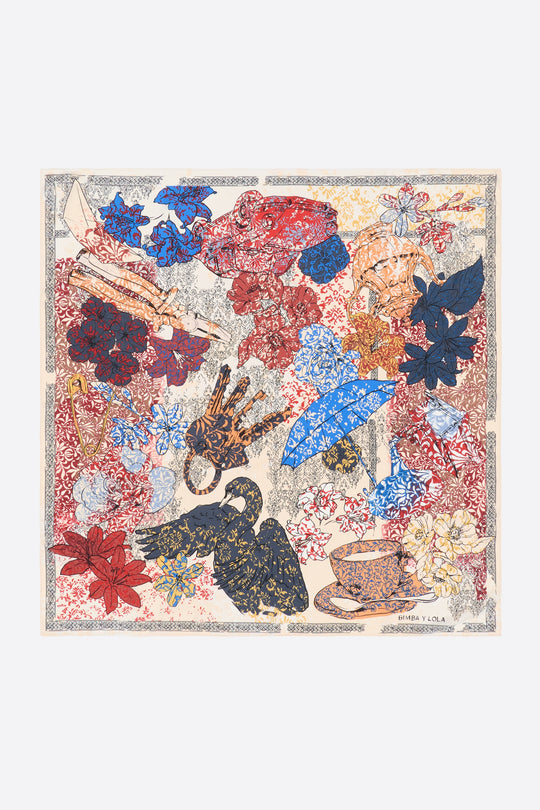 Sand arabesque print scarf