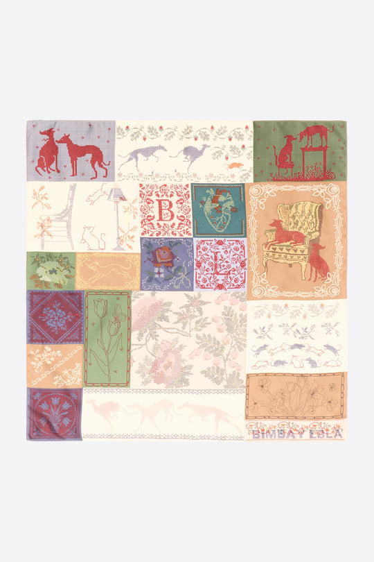 Patchwork sewing techniques scarf