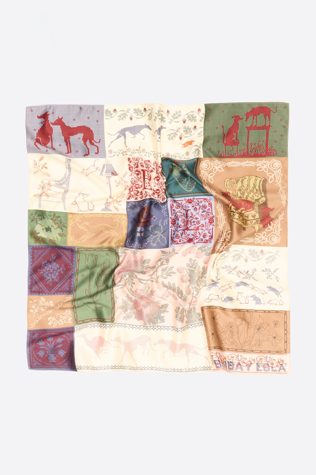 Patchwork sewing techniques scarf