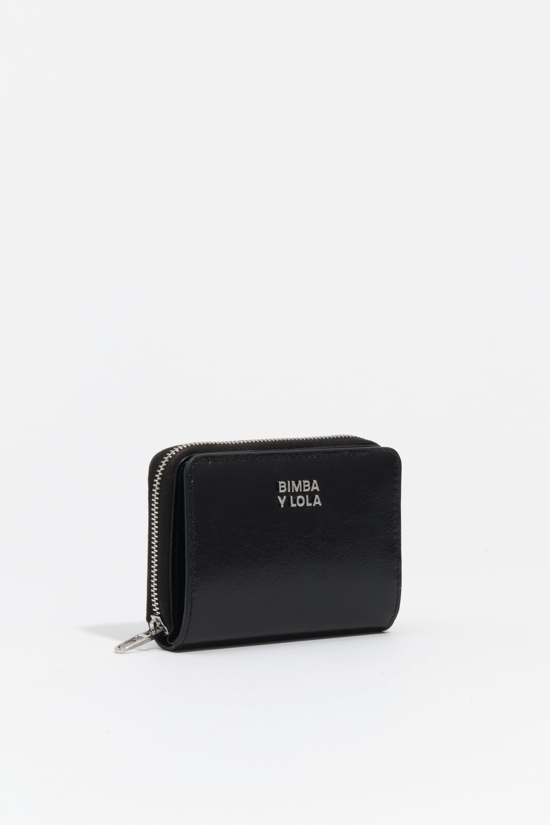 Black leather flap purse
