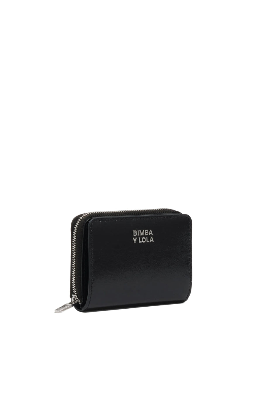 Black leather flap purse