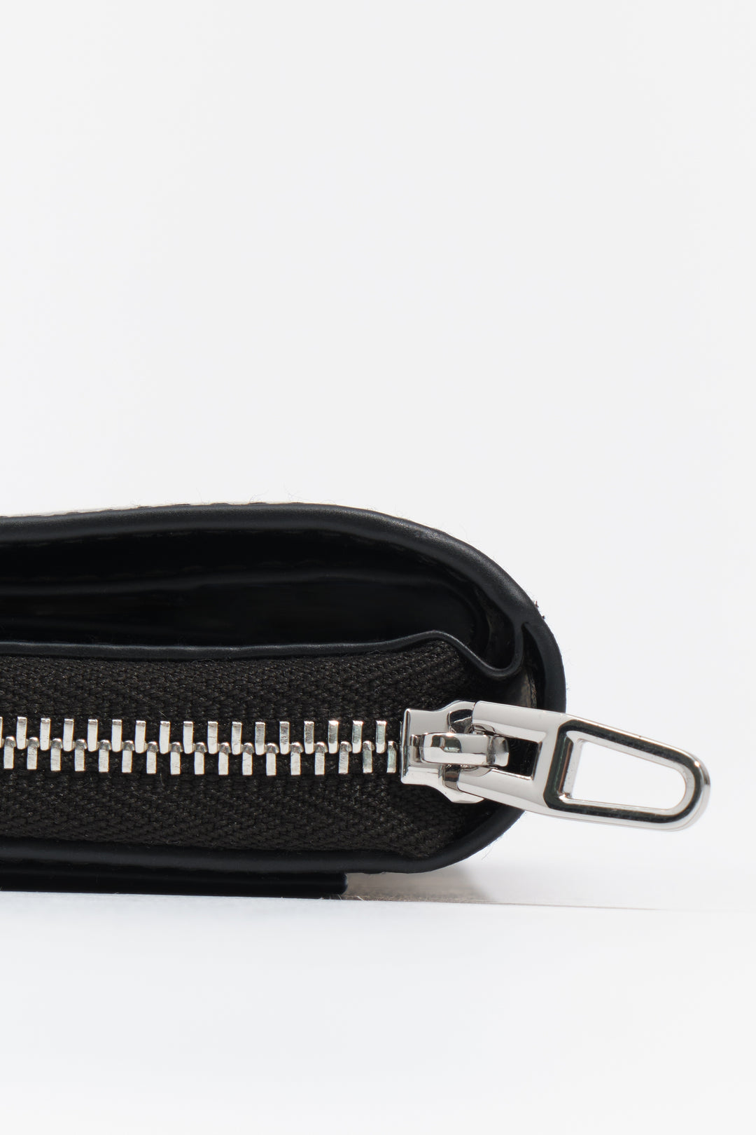 Black leather flap purse