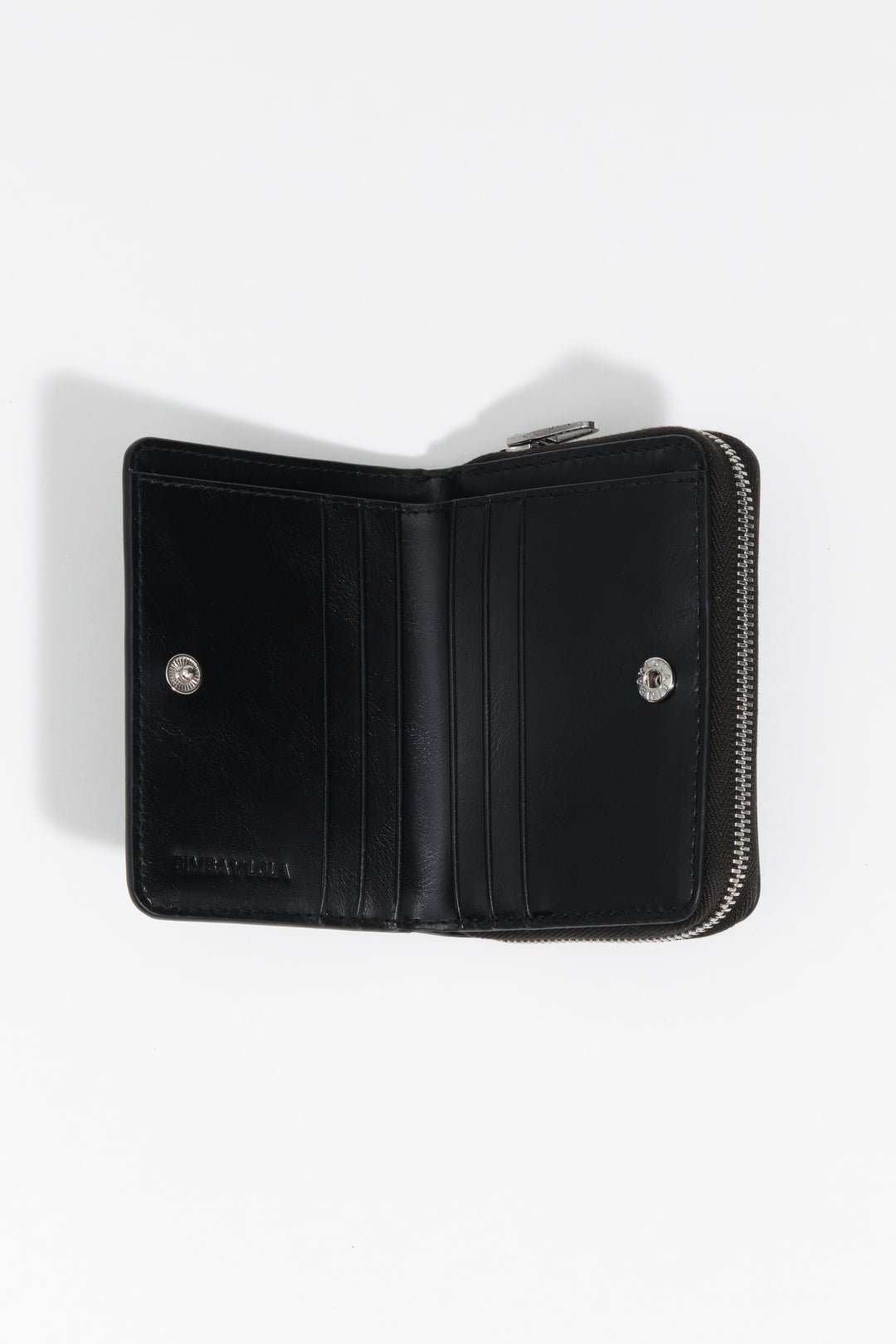 Black leather flap purse