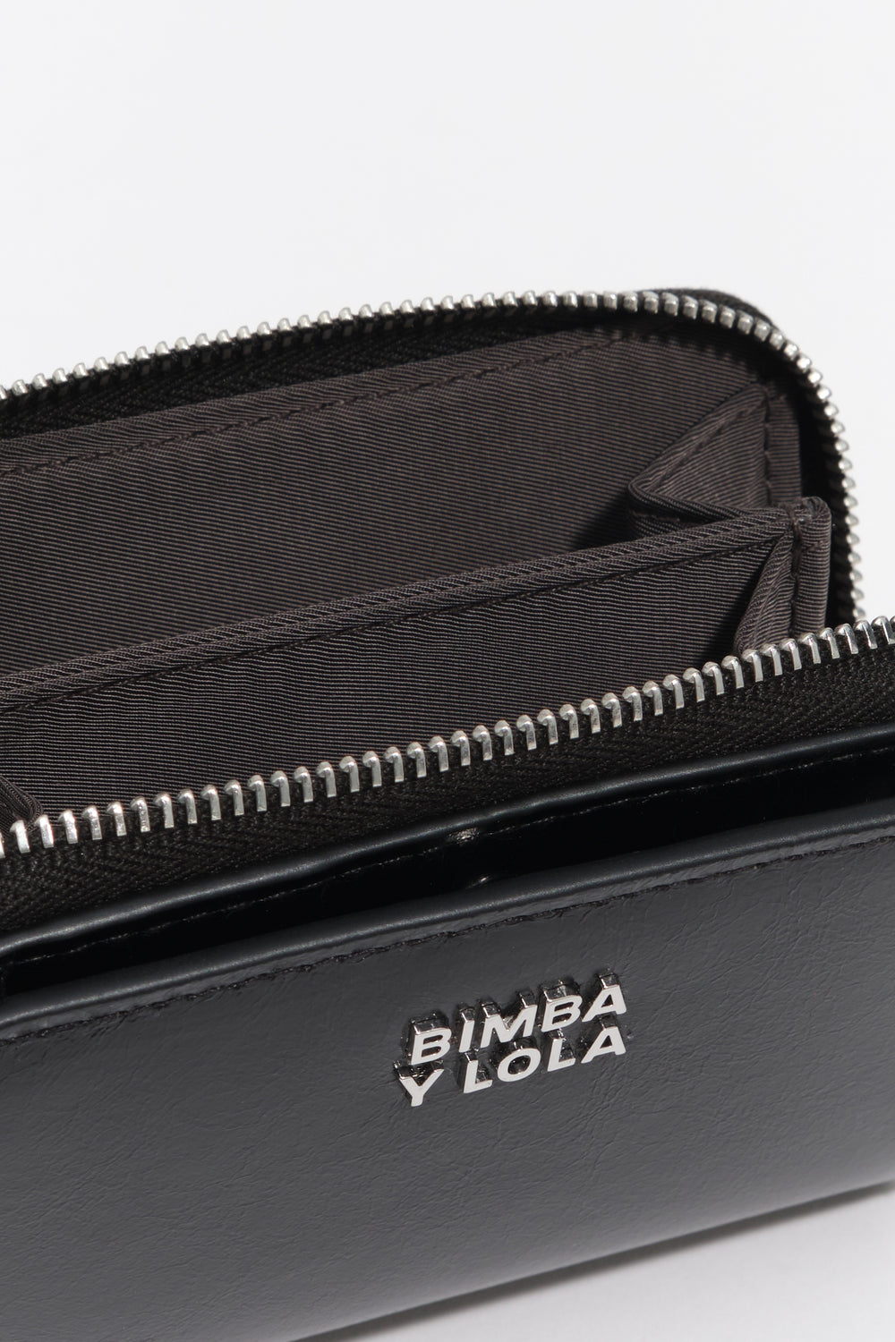 Black leather flap purse