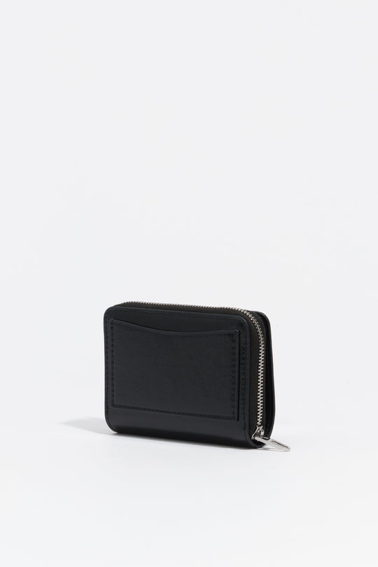 Black leather flap purse