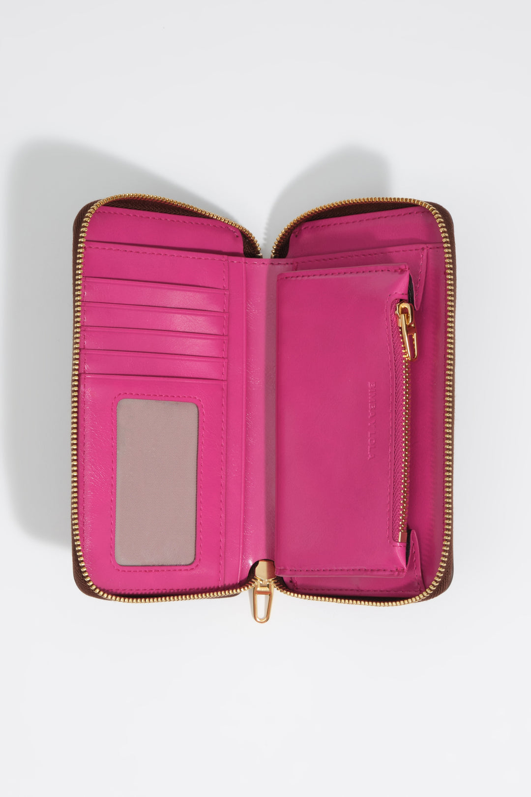 Medium dark tan leather wallet