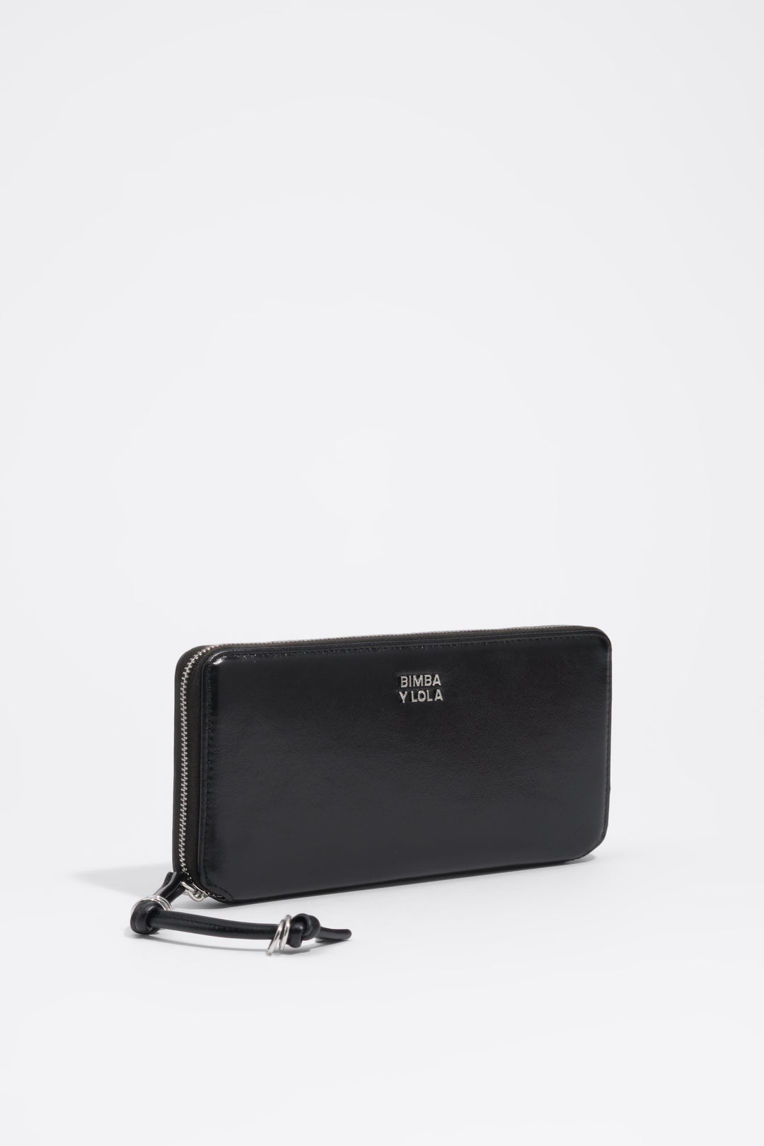 Large black leather wallet