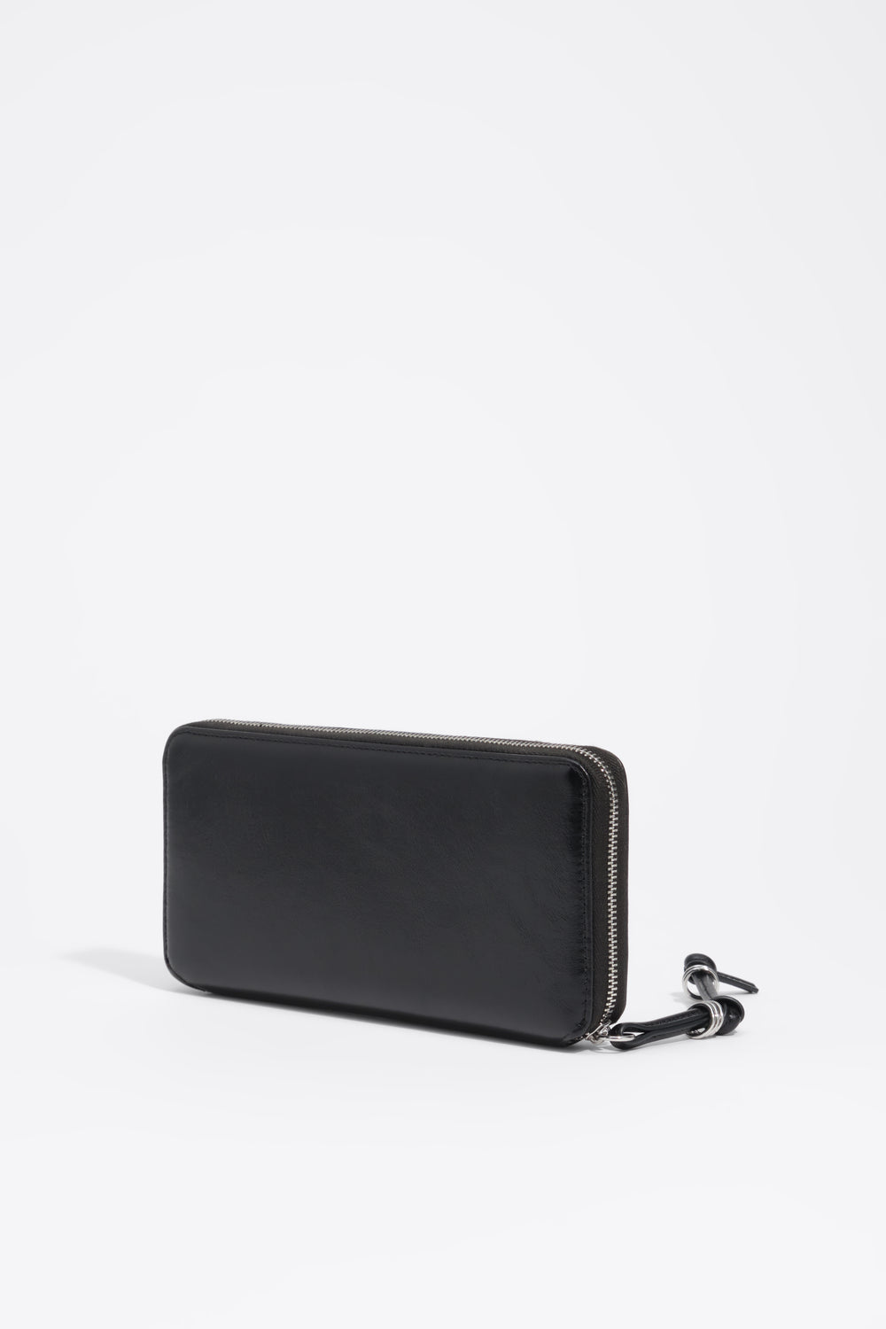 Large black leather wallet