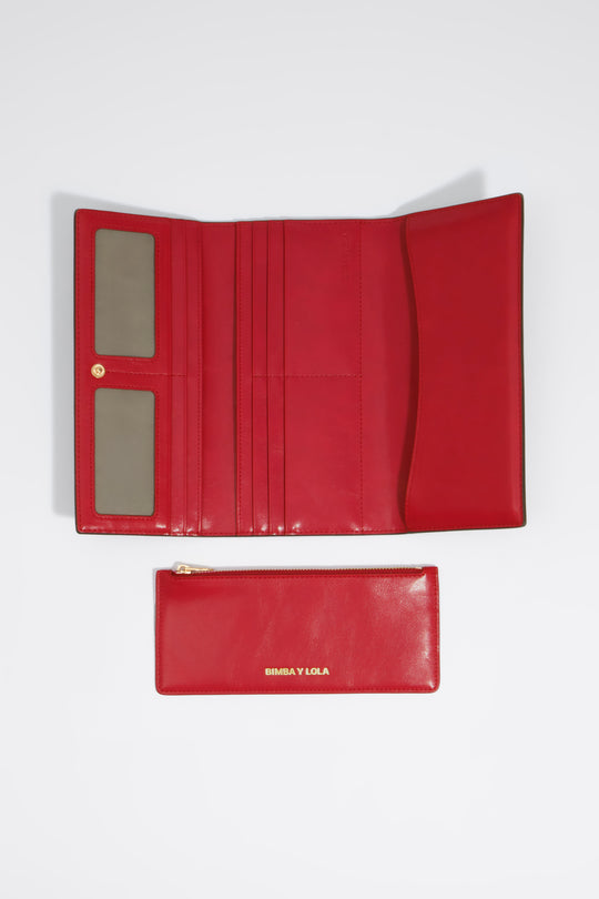Black leather continental wallet