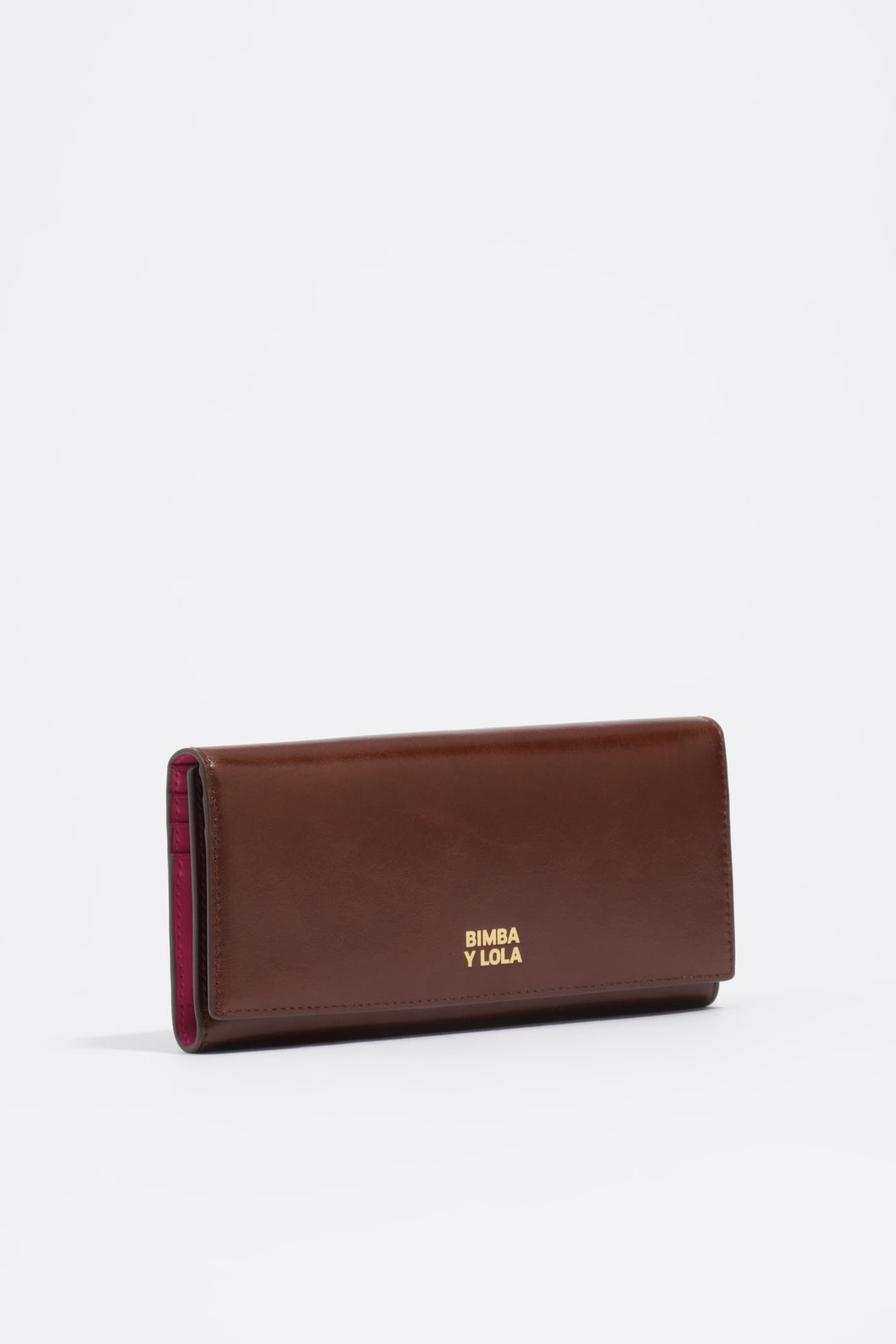 Dark tan leather continental wallet