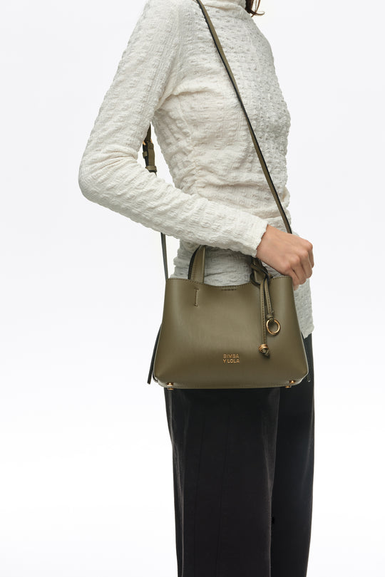 Small cactus leather Chihuahua tote bag