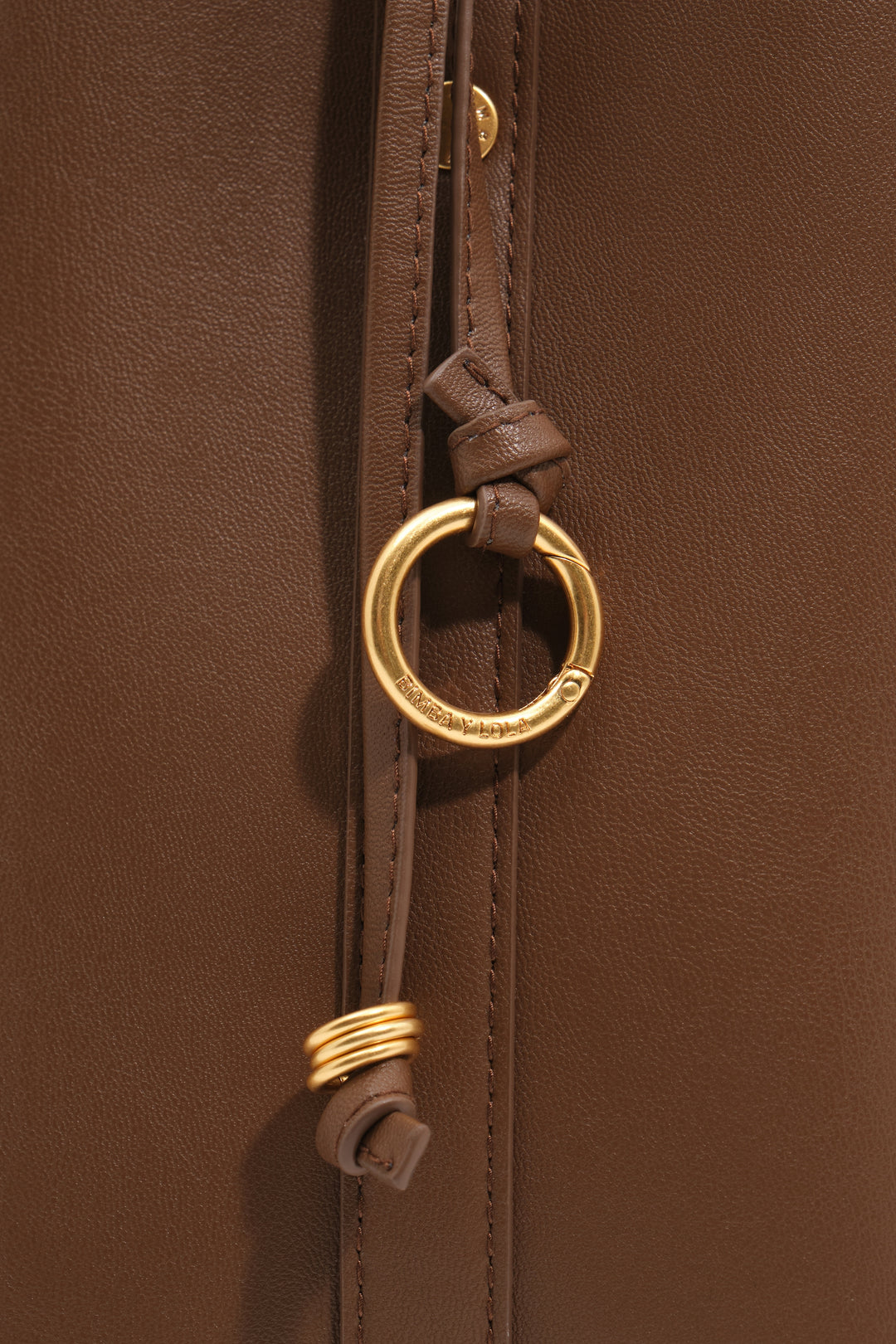 Large golden brown leather Chihuahua tote bag