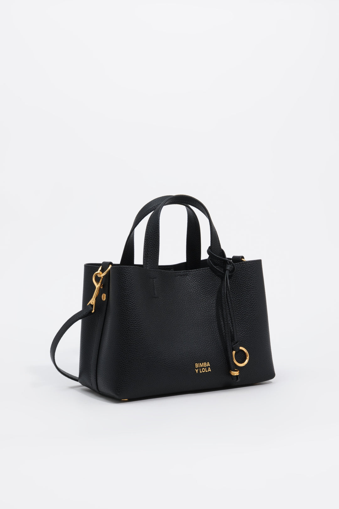 Chihuahua Medium Black Leather Tote Bag