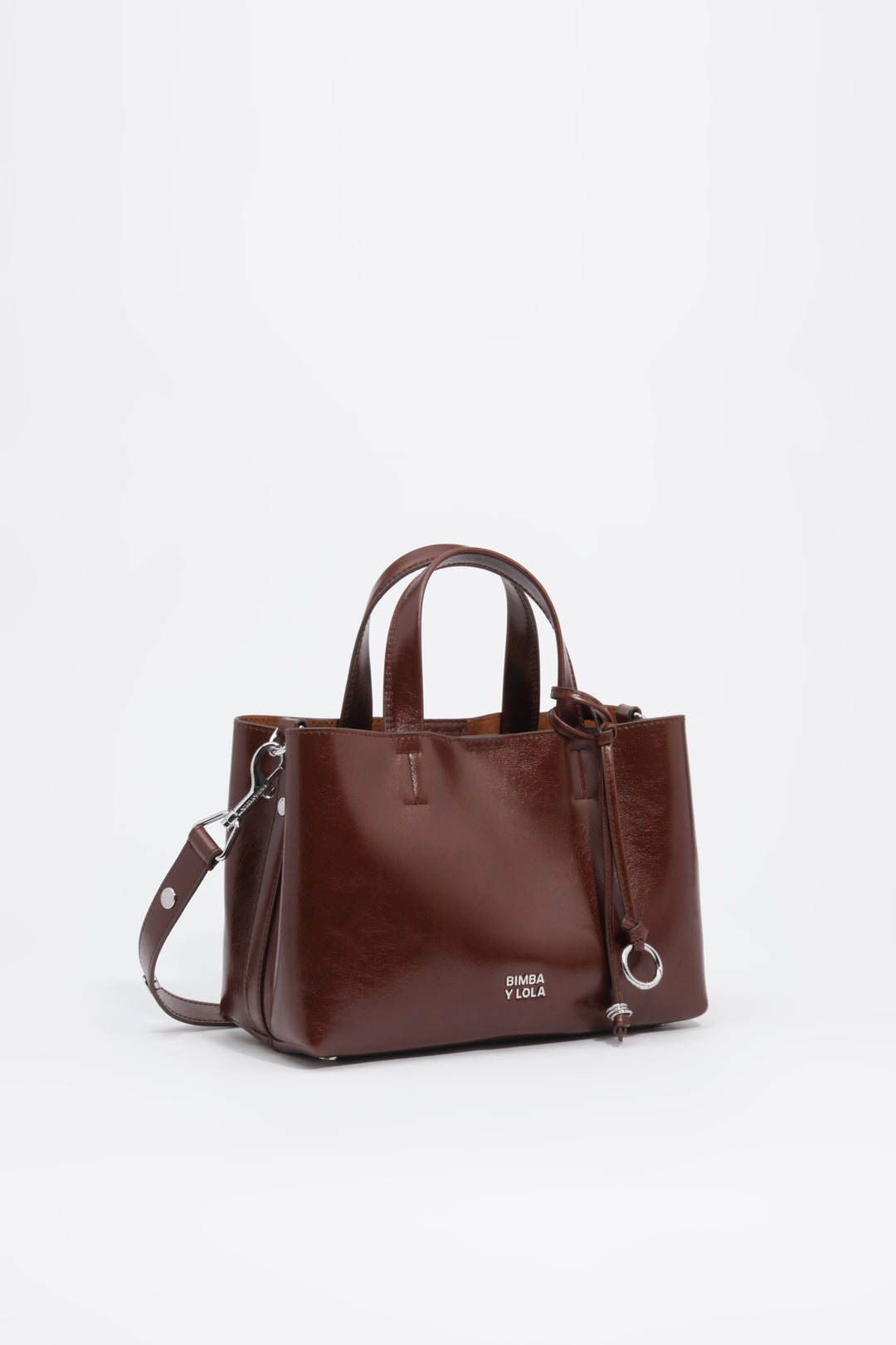 Medium dark tan leather Chihuahua tote bag