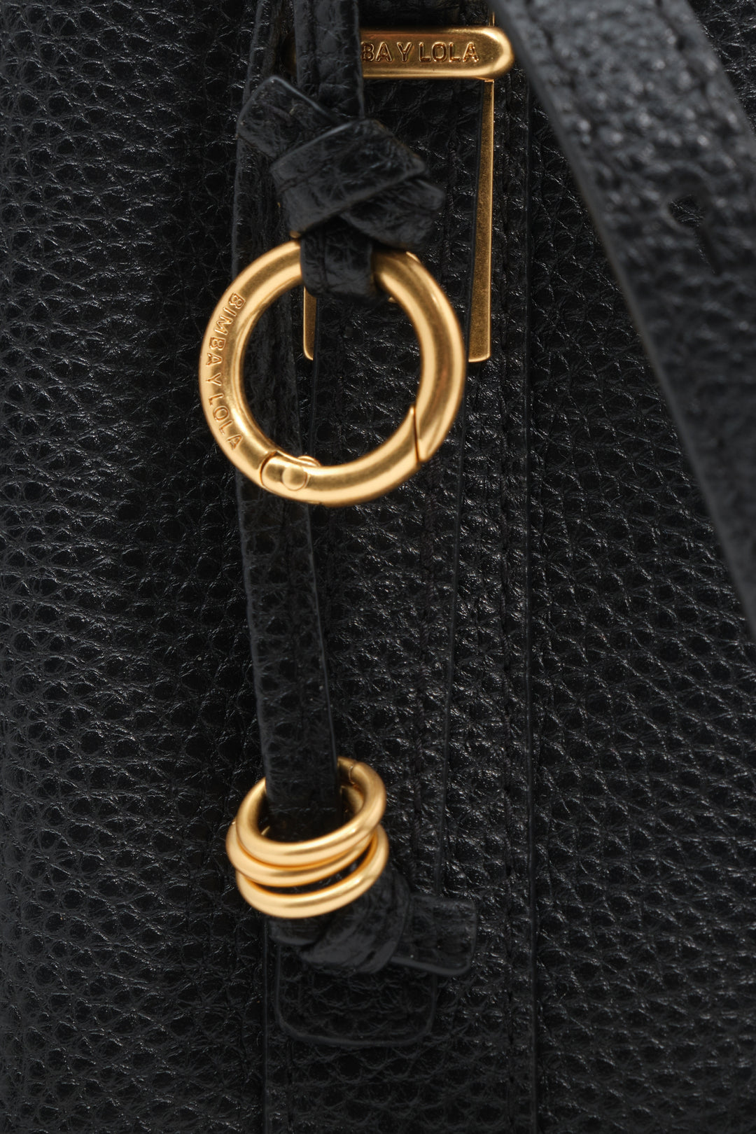 Black leather Chihuahua mini slouch bag