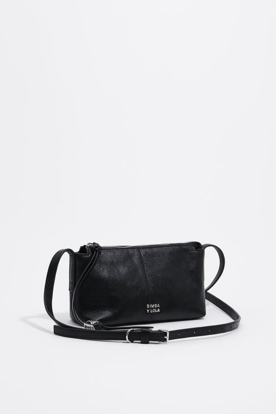 Black leather mini bag