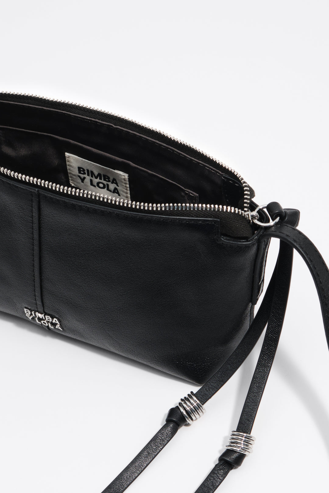 Black leather mini bag