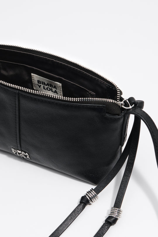 Black leather mini bag
