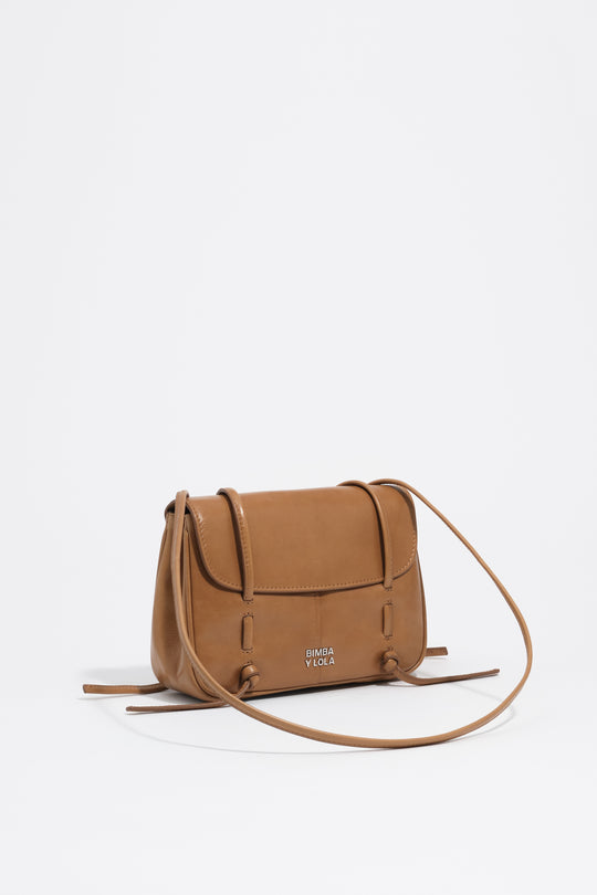 Honey leather Mini flap bag