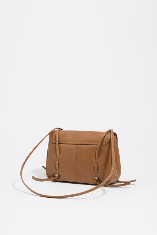 Honey leather Mini flap bag
