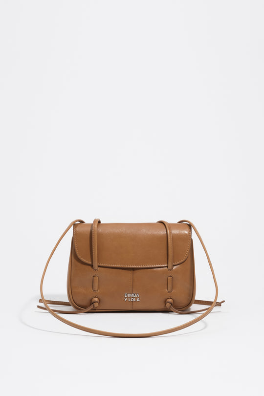 Honey leather Mini flap bag