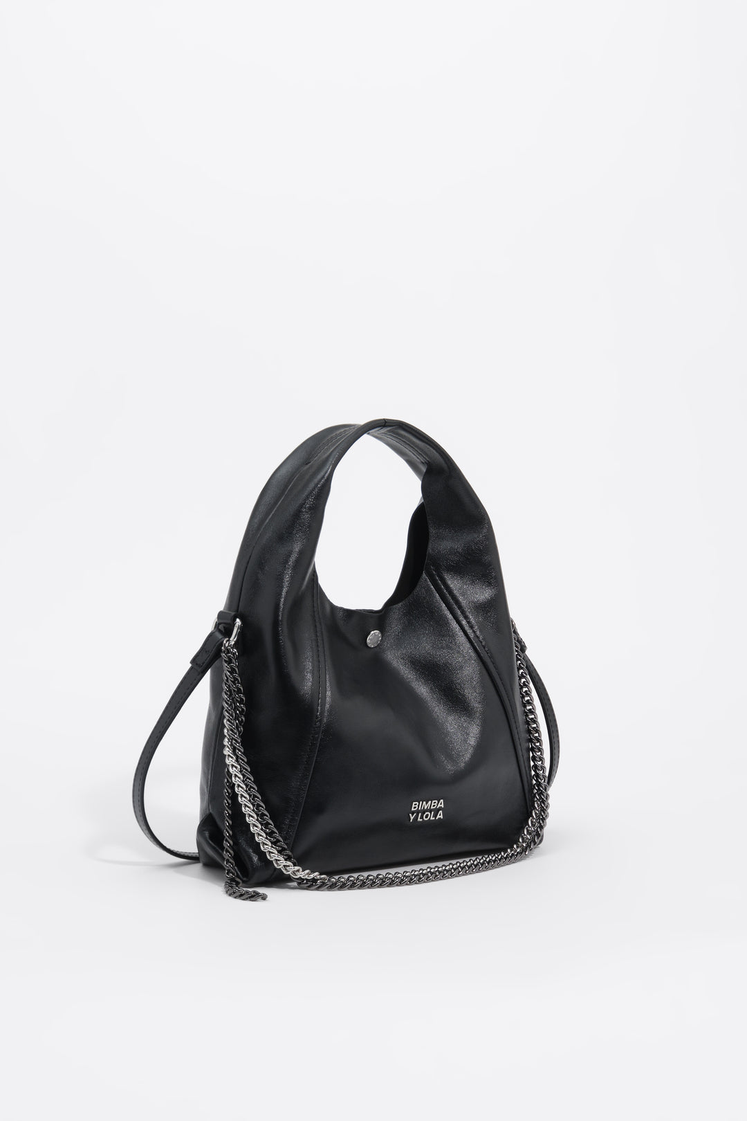 Small black leather Paper bag