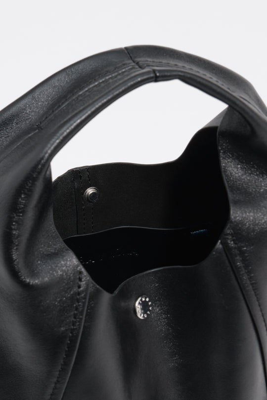 Small black leather Paper bag