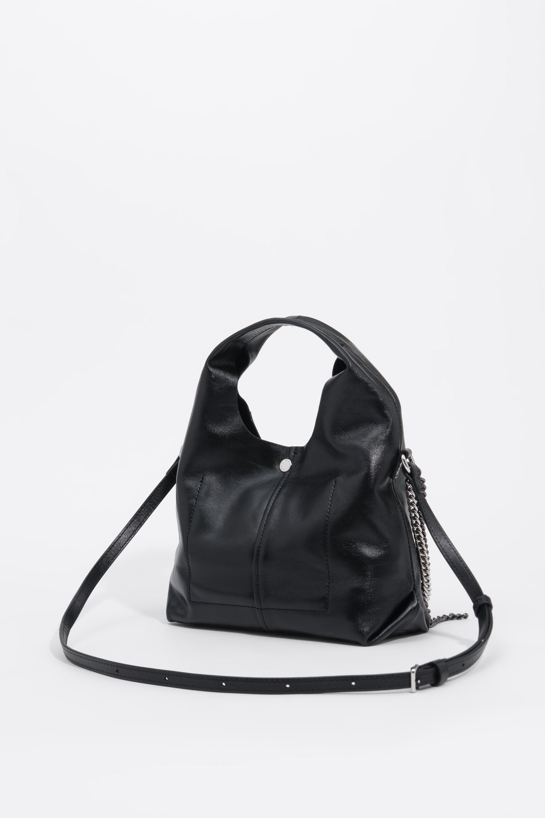 Small black leather Paper bag