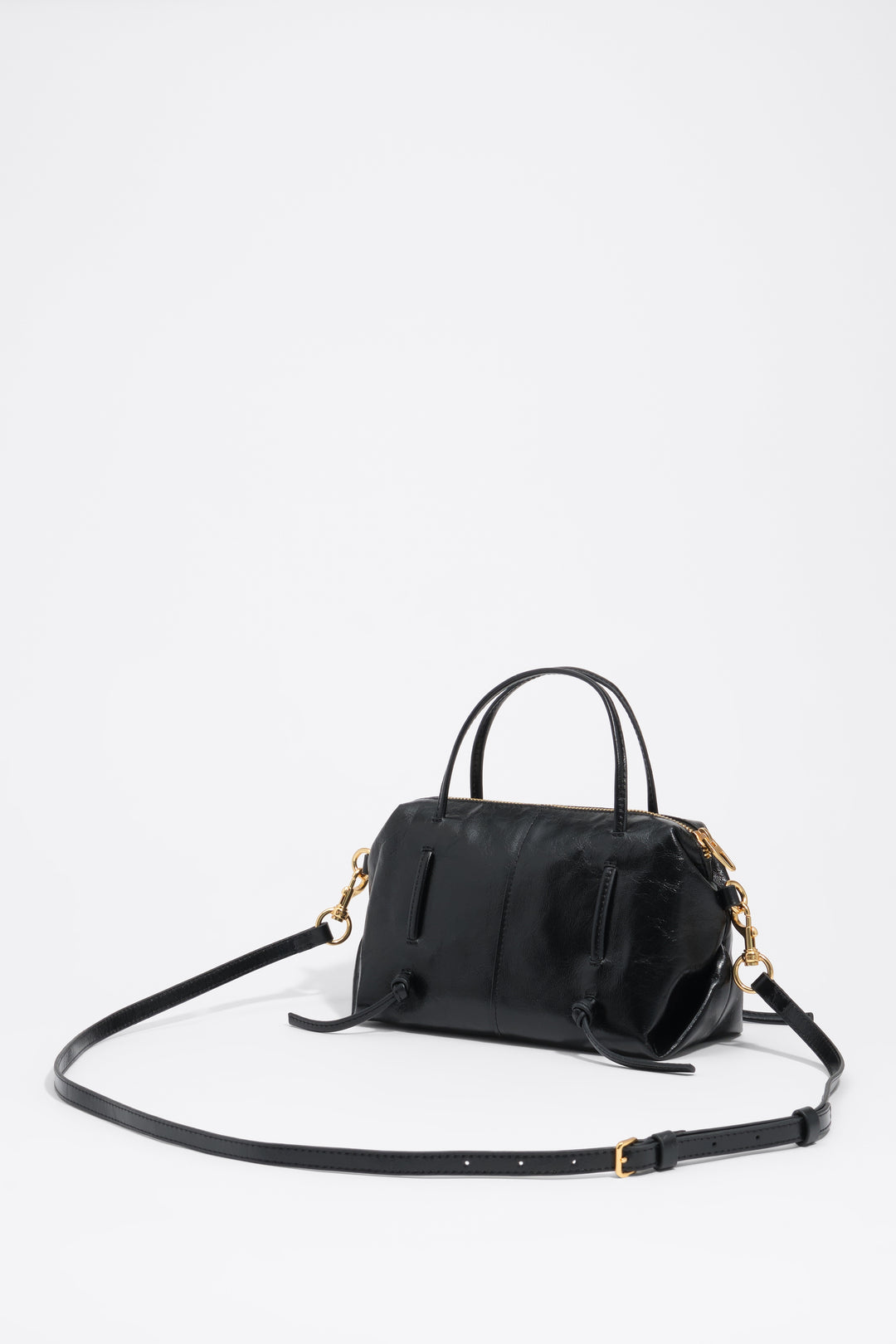 Mini black leather Lolita bag