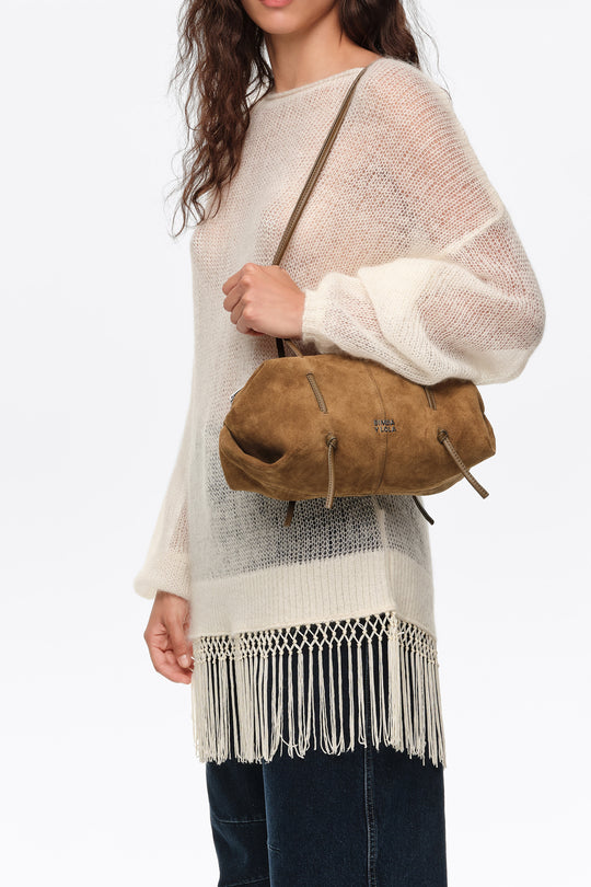 Olive suede Lolita bag