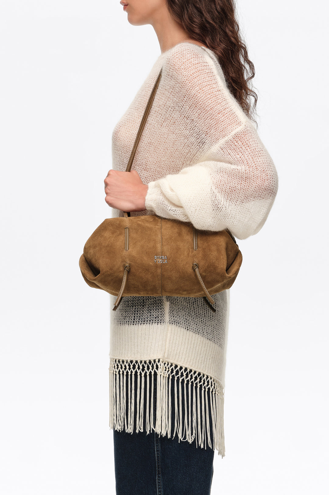 Olive suede Lolita bag