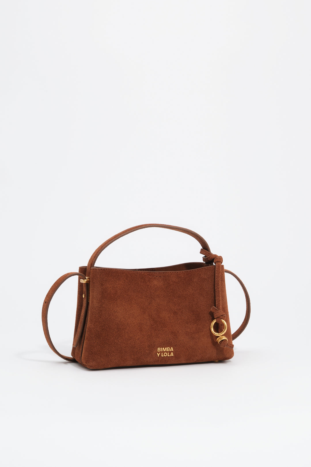 Chestnut leather Chihuahua mini slouch bag