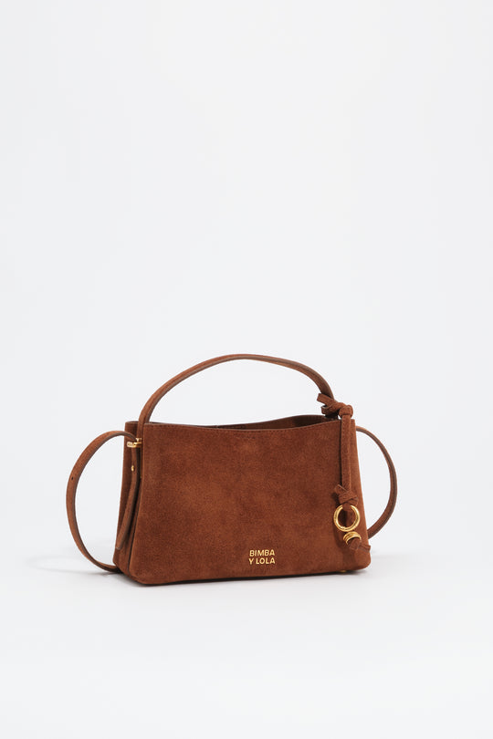 Chestnut leather Chihuahua mini slouch bag