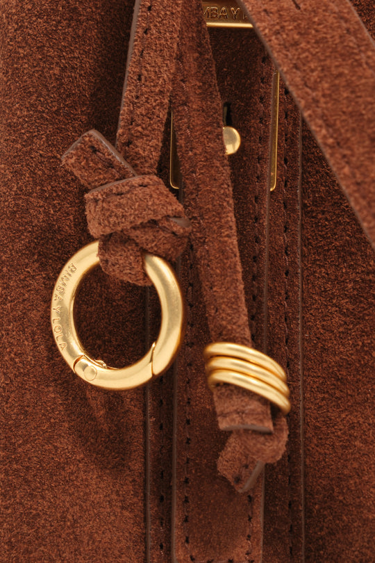Chestnut leather Chihuahua mini slouch bag