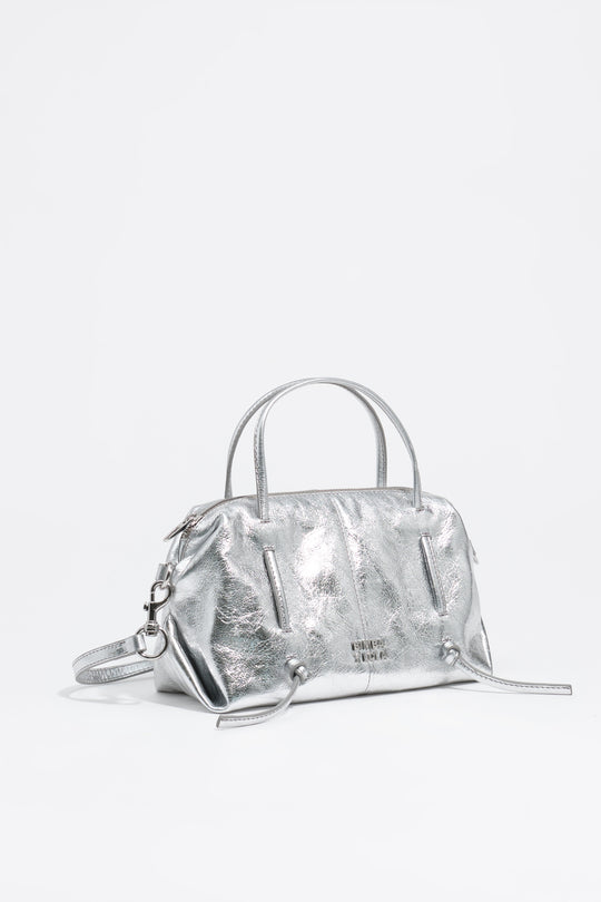 Mini silver leather Lolita bag