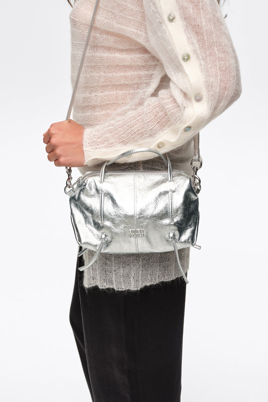 Mini silver leather Lolita bag